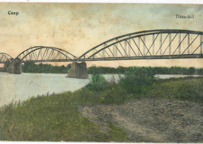 Csap Tisza-híd képeslap