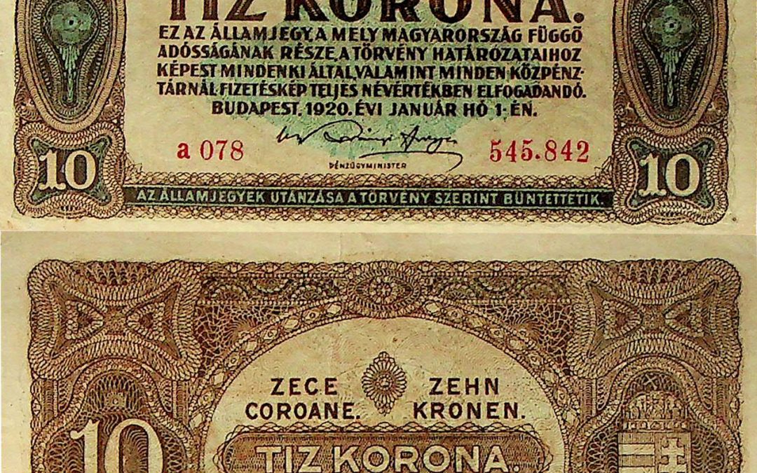 10 koronás Magyar bankjegy