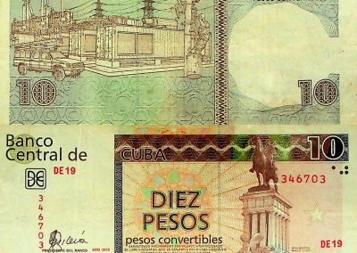 10 pezó kubai bankjegy