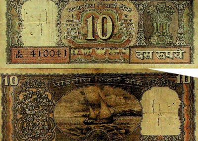 10 rúpia indiai bankjegy