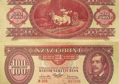 100 Forintos Magyar bankjegy