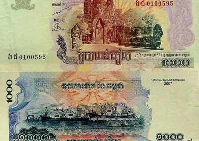 1000 riel kambodzsai bankjegy