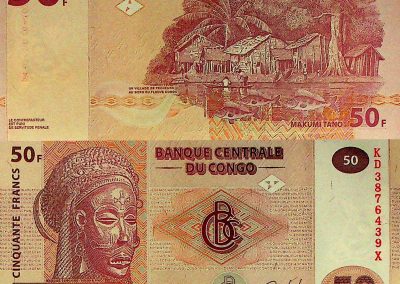 50 frank kongói bankjegy
