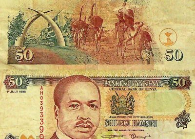 50 shilling kenyai bankjegy