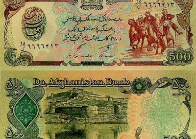 500 afgani afgán bankjegy