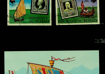 Csádi és benini hajós bélyegek