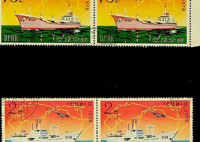 Észak-koreai hajós bélyegek