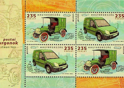 Postai furgonok bélyegek