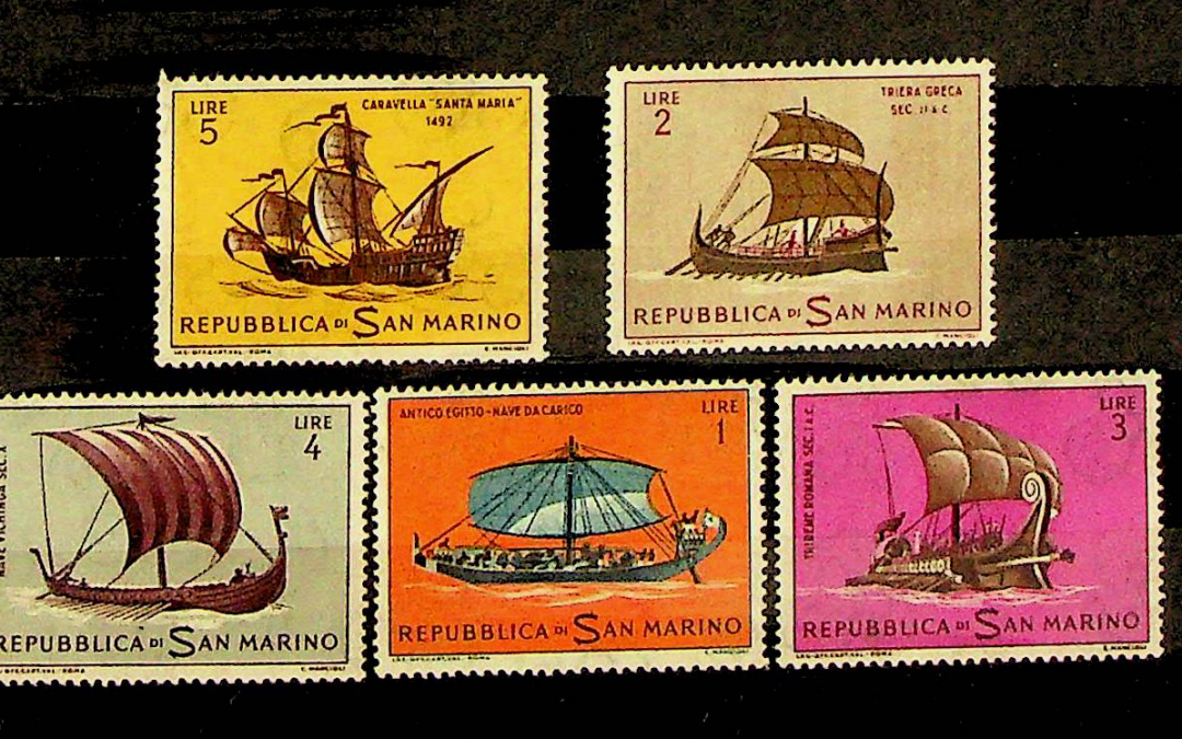 San marinoi hajós bélyegek